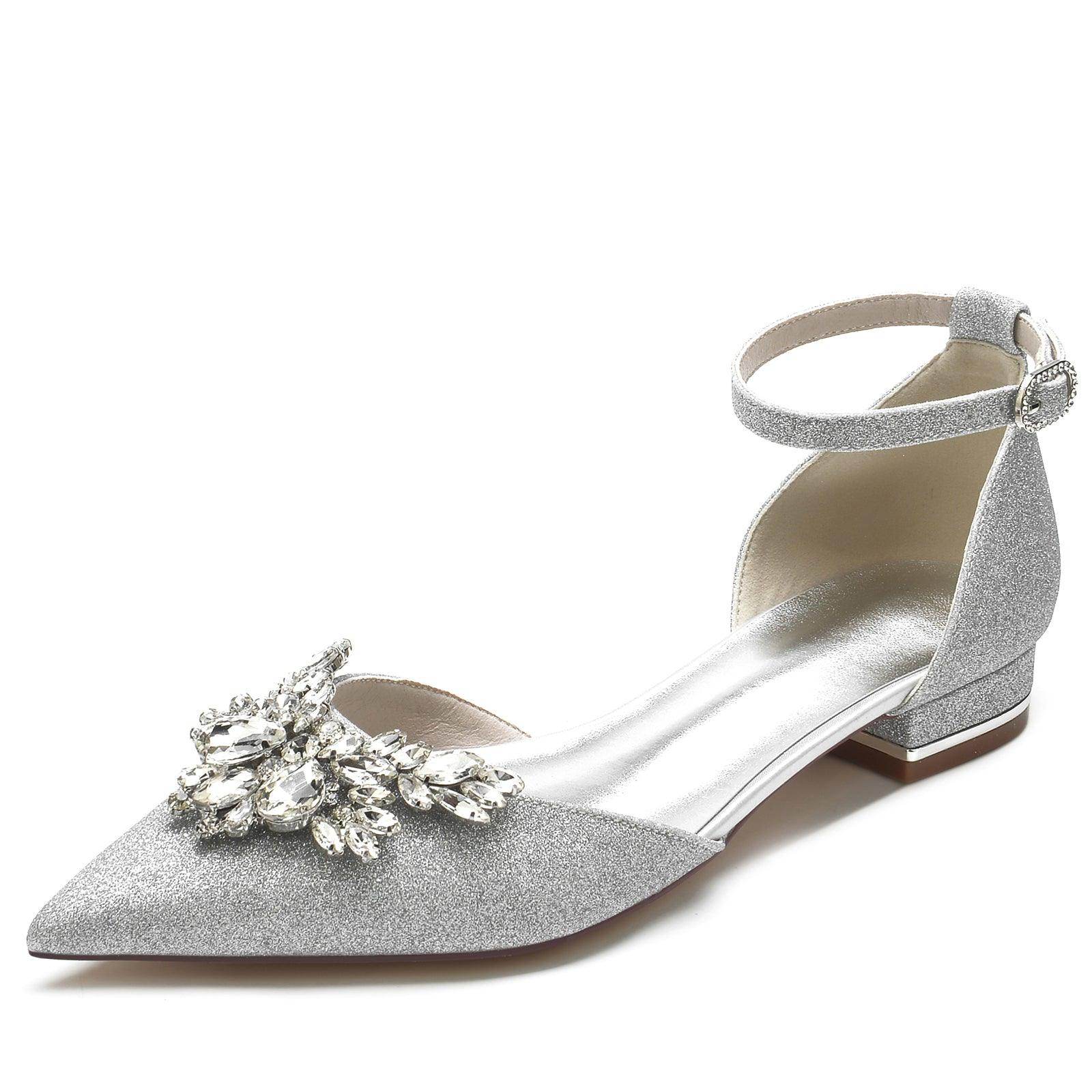 Flat Heel 2.5cm Glitter Shoes CK0240 - COCOMELODY